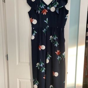 Ann Taylor jumpsuit.  Only worn once.  Navy with flowers.